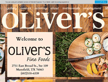 Tablet Screenshot of oliversfinefoods.com